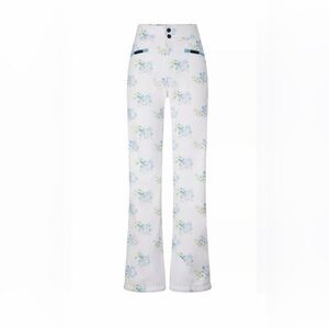 LoveShackFancy x Bogner Ireen White Floral Ski Pants US 10 Size Large NWT